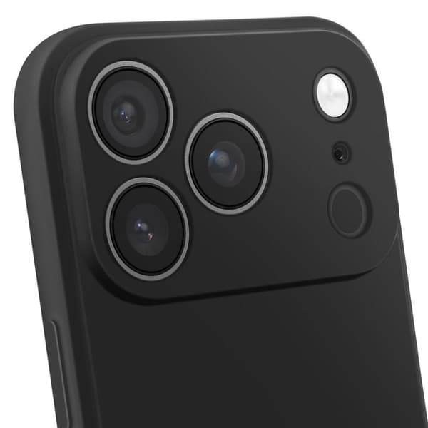 Silicone blød antitrace ultra tynd sort etui til iPhone 17 Pro Svart