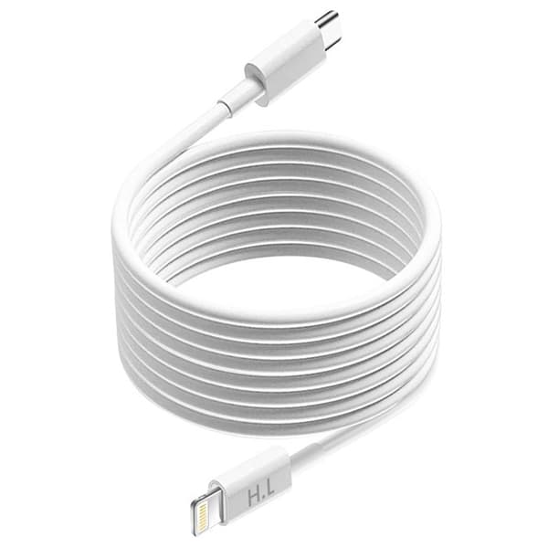 Lightning-kabel till USB-C 20W för iPhone / iPad Kompatibel Snabbladdning 2m Vit