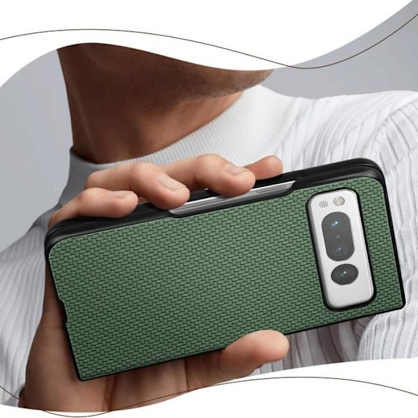 Etui til Google Pixel Fold - AVIZAR - Carbon Style - Grøn Grön