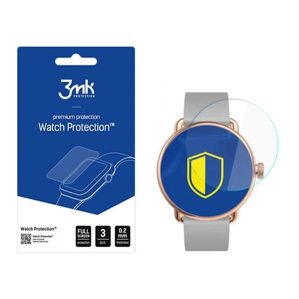 Pakkauksessa 3 kpl 3MK Withings ScanWatch kellosuojat - ARC - läpinäkyvä sininen - TU