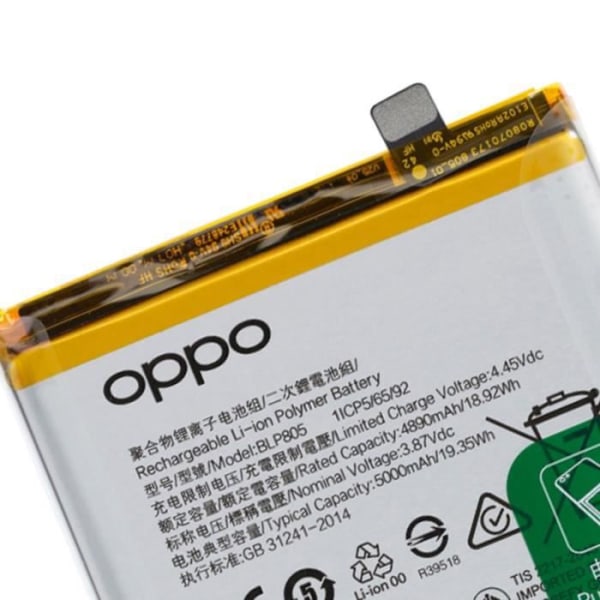 Sisäinen akku Oppo A53, A53s, A3 5000mAh Alkuperäinen Xiaomi BLP805 Musta Svart