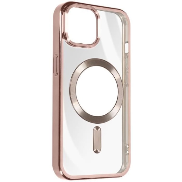 MagSafe Fodral för iPhone 15 Plus Silikonkameraskydd Rosa Chrome Contour Rosa