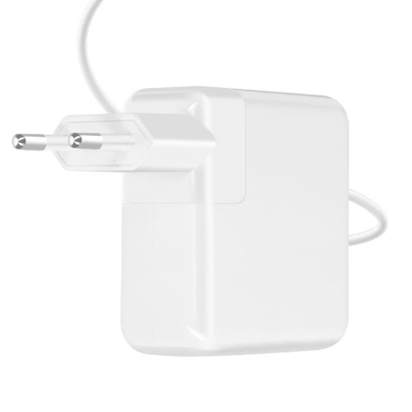 Strømforsyning 60W - MAX EXCELL - MagSafe 2 - Kompatibel med MacBook Pro 13" - LED - Hvid Vit