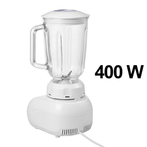 Elvisp - AVIZAR - 400W 1.5L - Kompakt - Rostfria blad - Läckagesäker lock Vit
