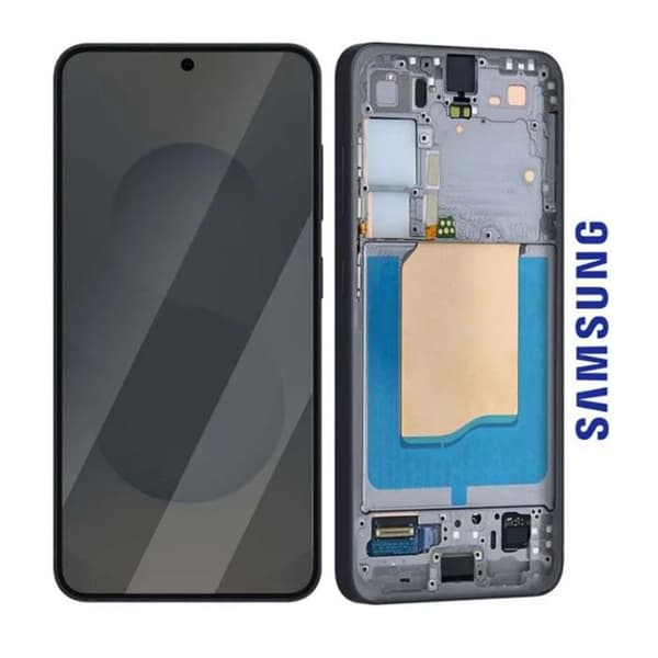 Fuldskærm - SAMSUNG - Galaxy S25 - LCD Sort - Touchglas - Forudsamlet Chassis Svart