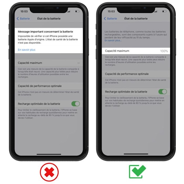 Batteri utan BMS för iPhone 11 Kapacitet 3110mAh Svart