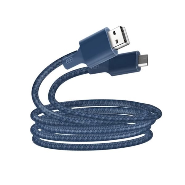 Ekologisk kabel Mikro-USB Intensitet 2,1A 2m Återvinningsbar bara grön kungblå