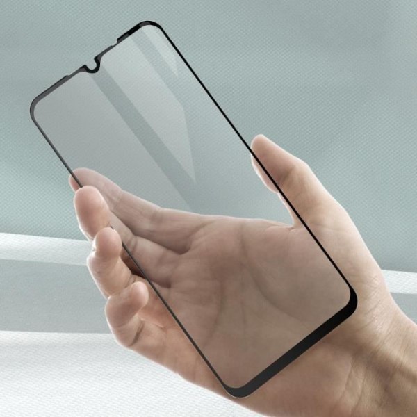 AVIZAR Skyddsfodral för Vivo V21 - Mjukt silikon och 9H härdat glas - Transparent Svart Svart