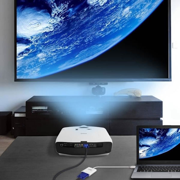 USB 3.0 Videoadapter - LinQ - Hane till VGA Hona - 1920x1080 - Vit - Kompakt
