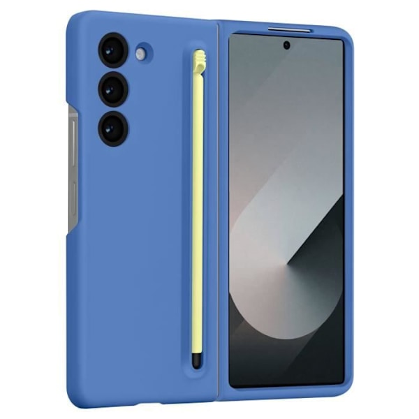 Samsung Galaxy Z Fold 6 Soft Touch Fodral med Blue Touch Stylus Blå