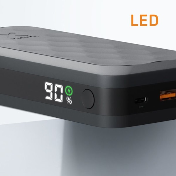 Ulkoakku 27000mAh 67W 2x USB-C + USB-C LED-näyttö Kompakt Xtorm Musta Svart
