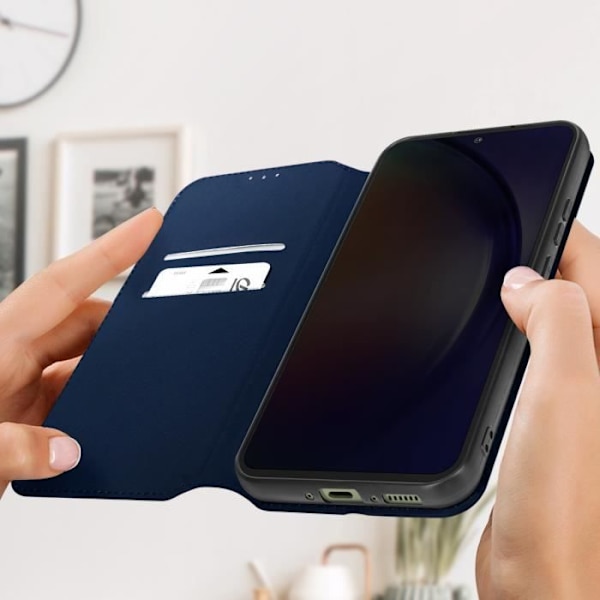 Lompakkokotelo on yhteensopiva Samsung Galaxy A54 5G Blue Flip -kotelon kanssa