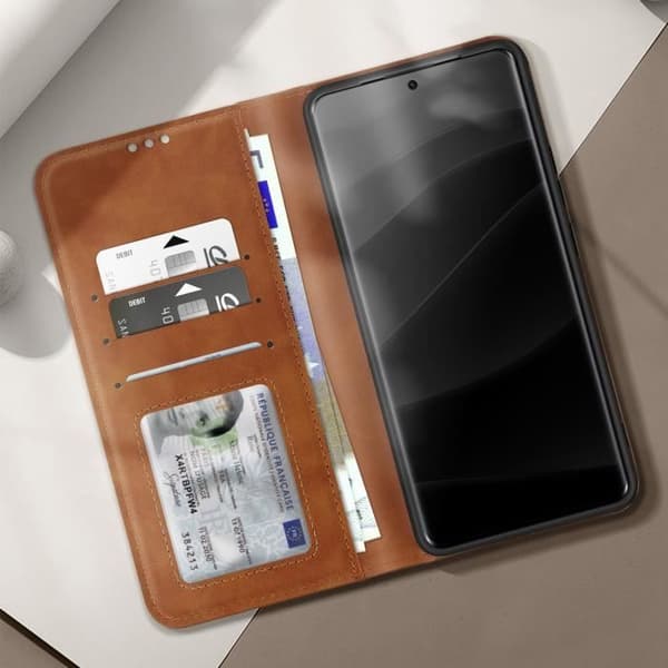 Fodral för Xiaomi Redmi Note 14 Pro och Pro Plus Brun kastanj