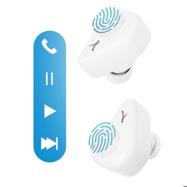 Kit Audio 2 i 1 - Akashi - Bluetooth-högtalare 5W - Trådlösa hörlurar - Bluetooth 5.1 - Batteritid 70h Vit