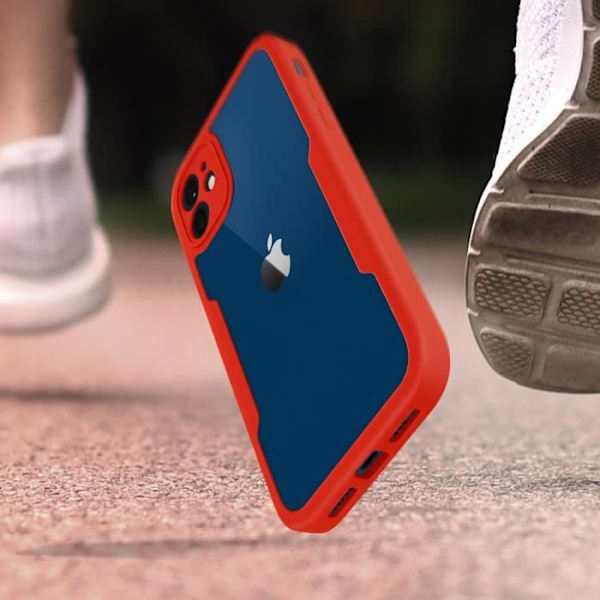 Koko kotelo - iPhone 12 - Pleksilasi - Iskunkestävä - Punainen - Jäykkä Röd