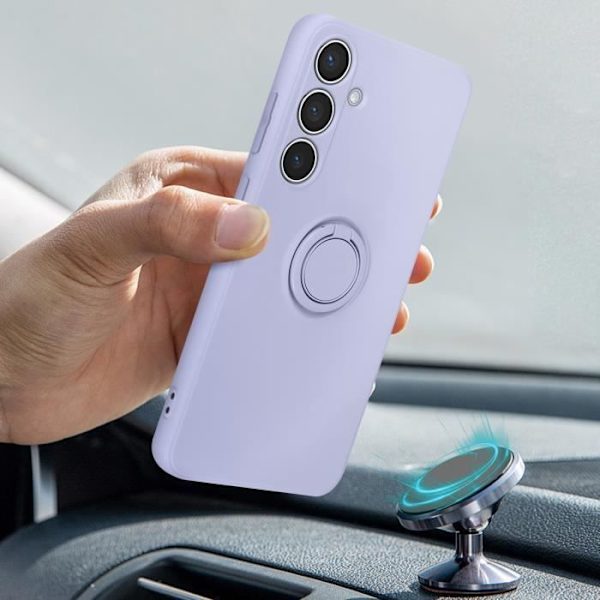 AVIZAR halvstyvt fodral till Samsung Galaxy S24 Plus - Lavendel - Integrerad stödring Lila