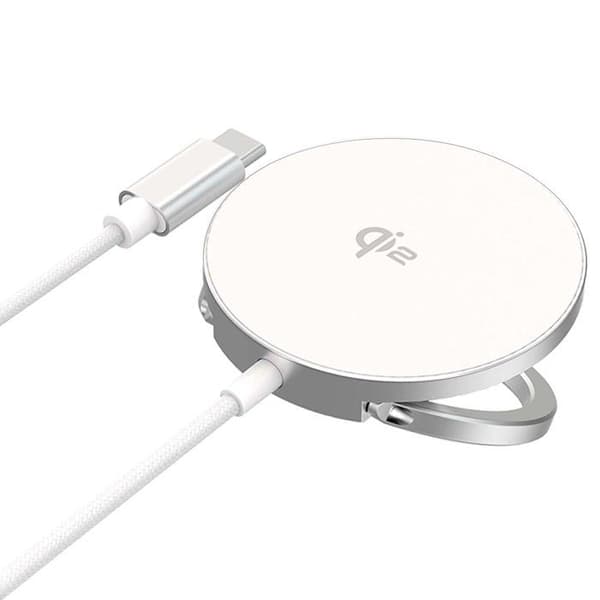 Magnetisk Trådløs Oplader - FORCE POWER - 15W Qi2 - Sammenklappelig Støtte - USB-C Hvid Vit