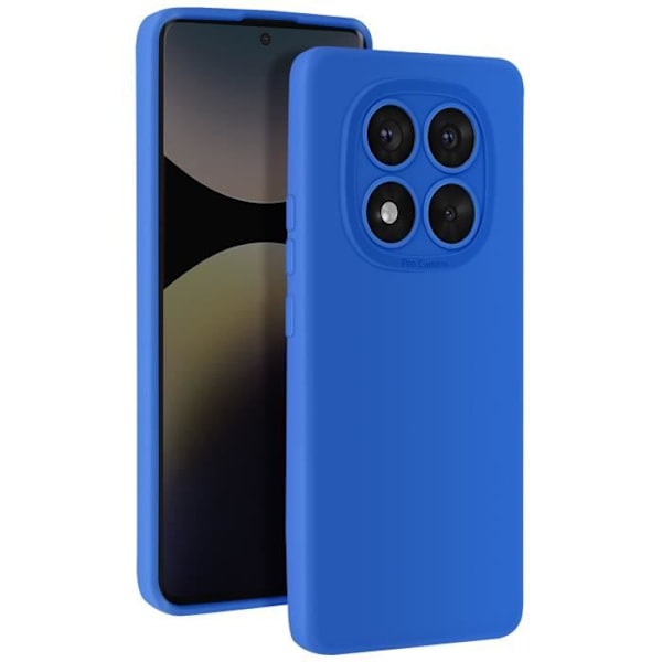 Coque för Redmi Note 14 Pro och 14 Pro Plus Silikon Kameraskydd Blå Blå
