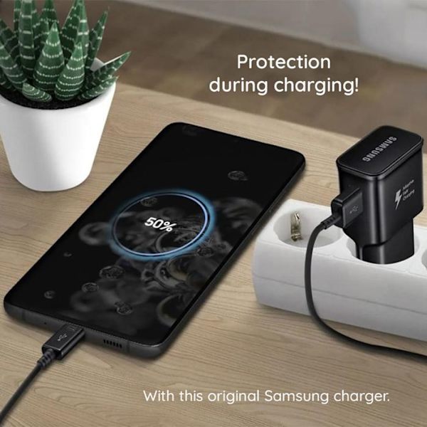 Vægbatteri - Samsung - EP-TA200EBE - 15W - USB - Sort Svart