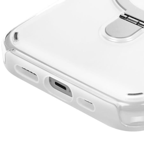 Coque MagSafe för iPhone 15 Pro Stöttålig med Fällbart Stöd Vit Vit