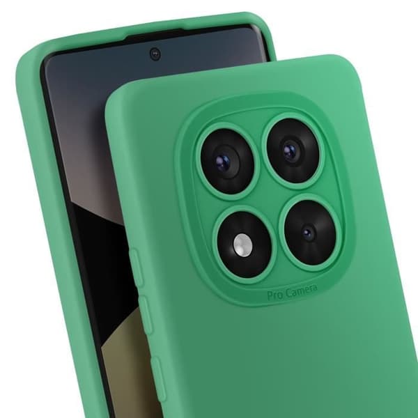 Coque - Xiaomi - Redmi Note 14 Pro/Pro Plus - Mjuk Silikon - Skyddad Kamerabläck - Grön Grön