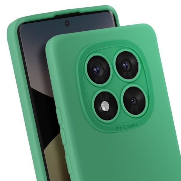 Redmi Note 14 Pro ja 14 Pro Plus Silikoni Kotelon Kameran Suojus Vihreä Grön