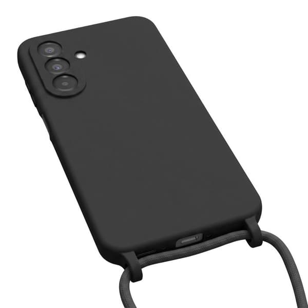 Silicone Cover til Samsung Galaxy A26 med Sort Halsrem Svart