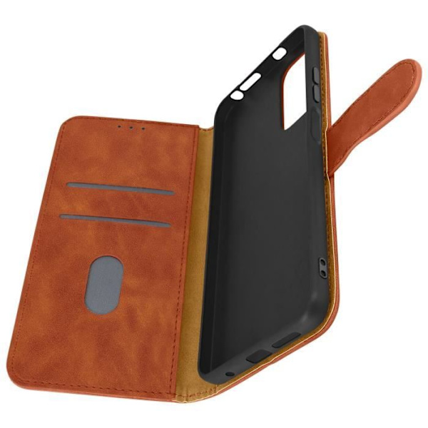 AVIZAR Wallet Case til Xiaomi Redmi Note 11 og Note 11s - Videosupportfunktion - Brun Kamel