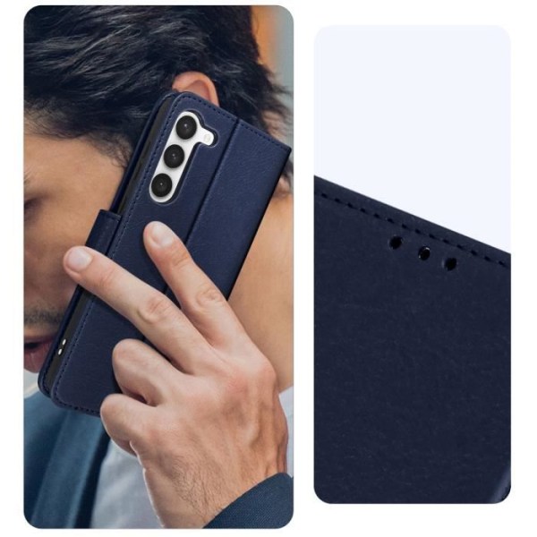 Etui til Samsung Galaxy S23 Plus - AVIZAR - Tegnebog og Video Support - Blå Blå
