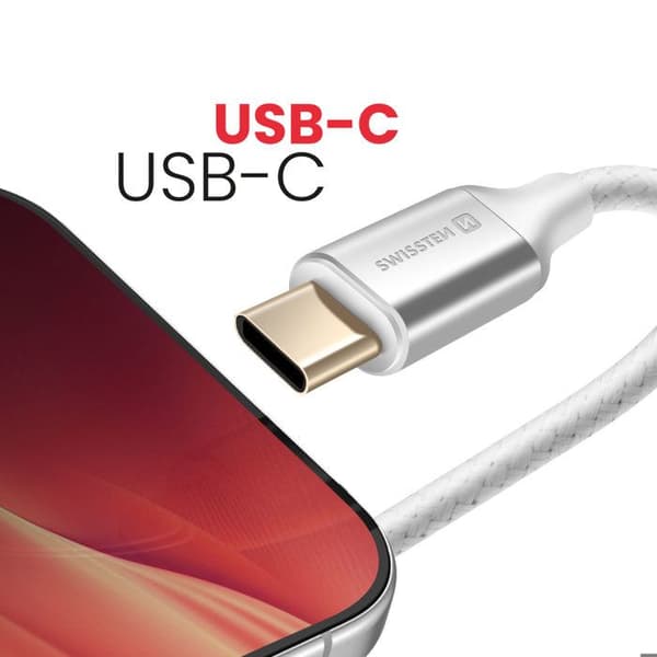 USB-C til 3,5 mm Jack audioadapter til smartphones og tablets Swissten Hvid