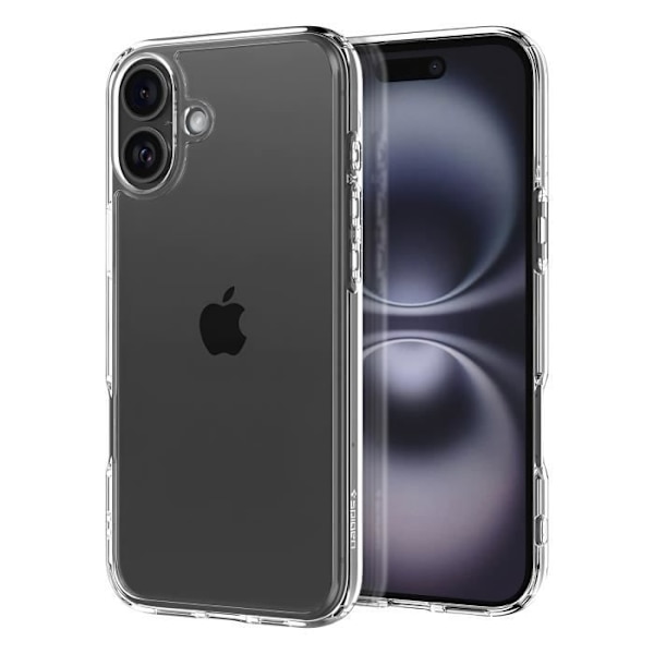 Stødsikkert etui til iPhone 16 Plus - Spigen SGP - Ultra Hybrid - Bi-materiale - Gennemsigtig Transparent
