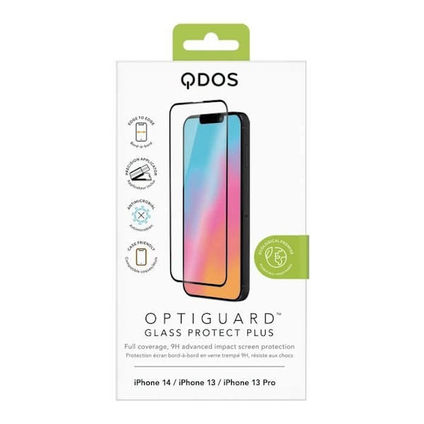 Karkaistu lasi - QDOS - Optiguard Glass Curve - iPhone 14 - Naarmuuntumaton - Optimaalinen suoja