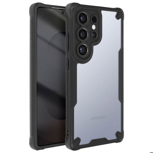 Stöttålig Coque för Samsung Galaxy S25 Ultra Matt Bakre Anti-Spår Svart Svart