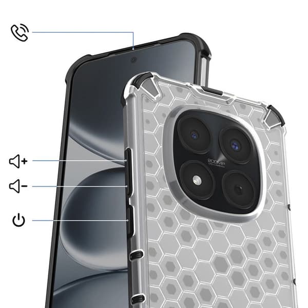 Skyddsfodral för Redmi Note 15 Pro 5G Förstärkt Texturerad Bivax Vit Vit