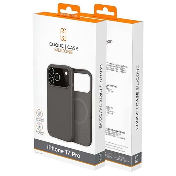 Siliconcase - MW - iPhone 17 Pro - Kompatibel med MagSafe - Stötskydd - Elegant Design Svart