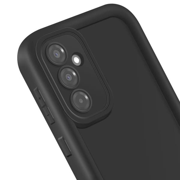 Silicone Soft Touch Cover til Galaxy A37 med Hævede Kanter Sort Svart
