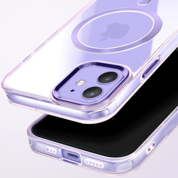 Coque - MagSafe - iPhone 12 Pro - Glasfarve - Lilla - Stiv Lila
