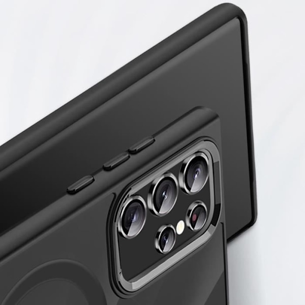Taske til Samsung S24 Ultra - AVIZAR - MagSafe - Kamerabeskyttelse Sort glas Svart