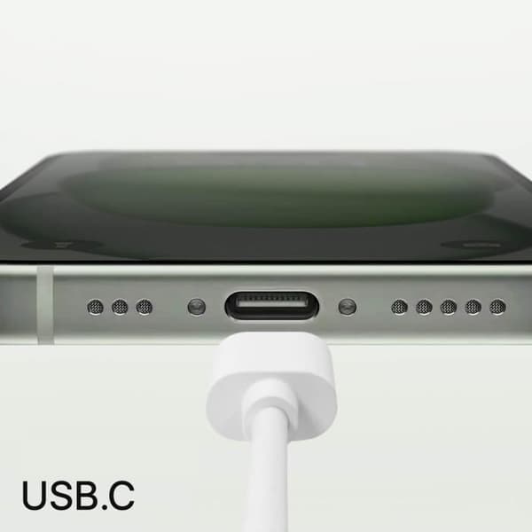 USB-C til USB-C kabel - MAYAXESS - 20W - 1 meter - Hvid - Kompatibel med iPhone 15/16 Vit
