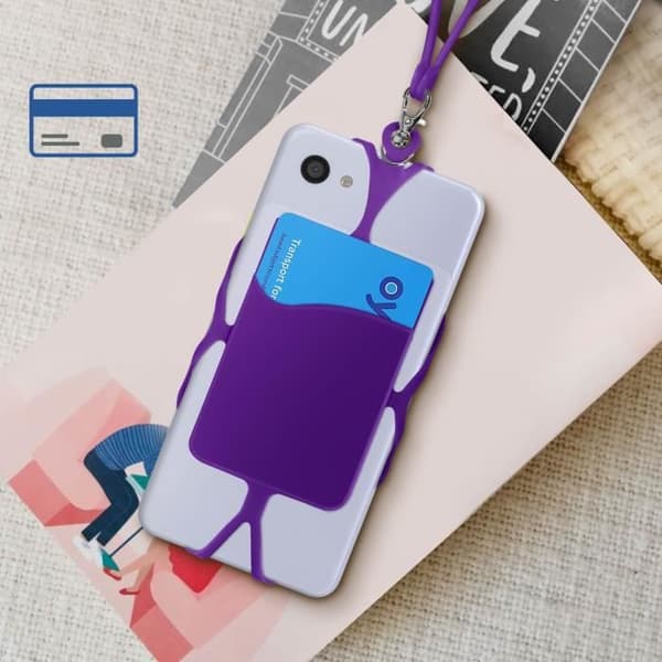 Coque Cordon - AVIZAR - NeckPouch - Lilla - Silikone - Blød Lila