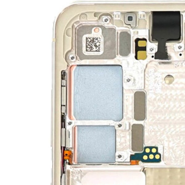 Officiell komplett skärm för Samsung S23 Plus Touch Glass och krämchassi Beige