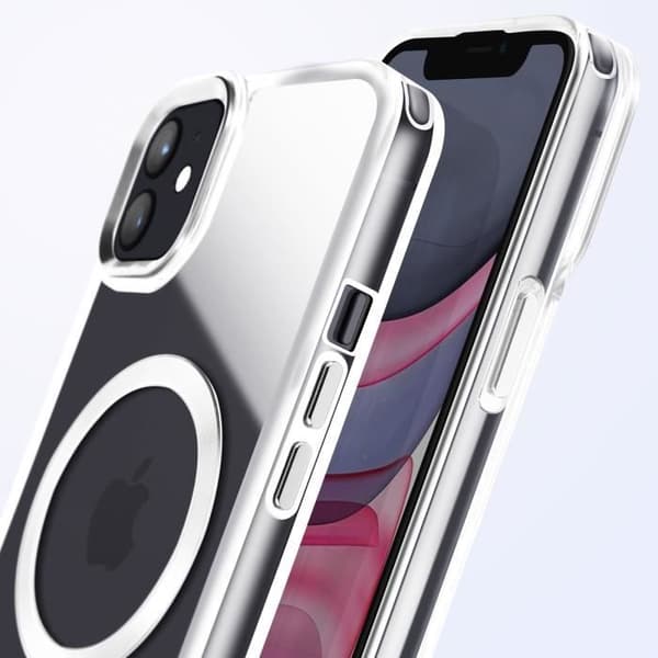 Coque - iPhone 11 - MagSafe - Krystal Farve - Anti-gulning - Hård Grå