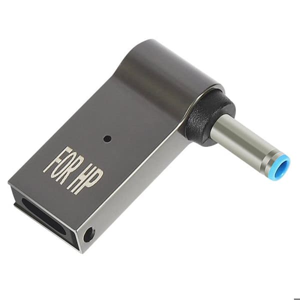 USB-C 100W till DC 4,5 x 3,0 mm laddningsadapter för HP-dator Grå