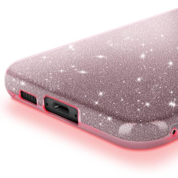 Glitteret Cover - Samsung - Galaxy S23 FE - Stødabsorberende - Rosa - Chic Design Rosa
