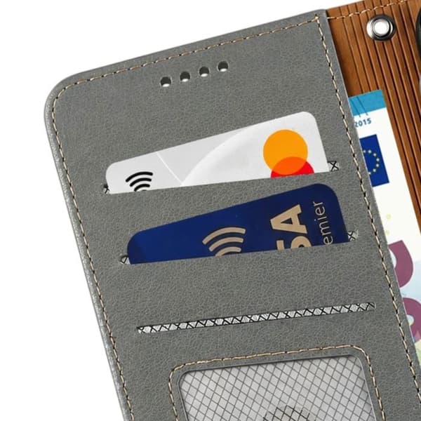 Pungetui til Xiaomi Poco F8 Pro Litchi tekstur Anti-RFID Grå Grå