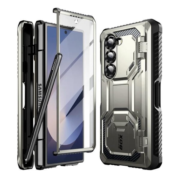 Carbon Case til Samsung Z Fold 6 Fuld beskyttelse Stødsikker I-Blason Grey Grå