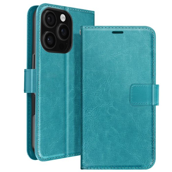 Fodral för iPhone 16 Pro Max Plånbok med Rem Mayaxess Turkos Blå
