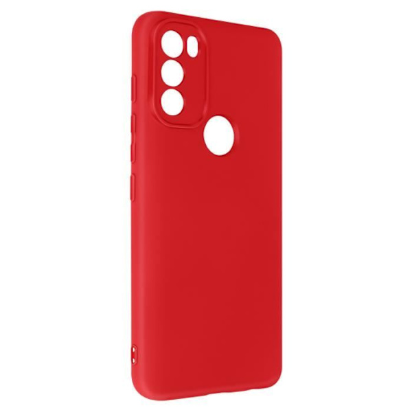 Motorola Moto G71 5G Halvstyv Soft-touch Tunt fodral rött