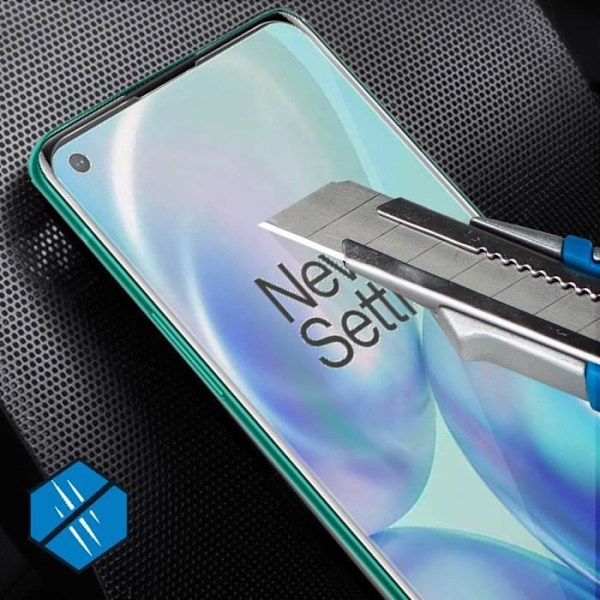 Näytönsuojakalvo - AVIZAR - OnePlus 8 - Joustava Lateksi - Iskunkestävä - Läpinäkyvä valkoinen