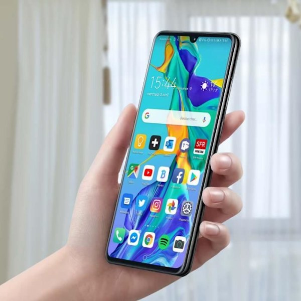 Komplett block - HUAWEI - P30 - LCD pekskärm - 3650mAh batteri - Original svart Svart